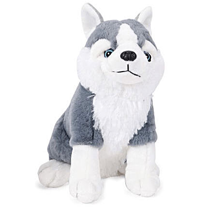 Wild Republic Grey And White Husky Dog Soft Toy