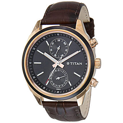 Titan Neo Analog Black Dial Mens Watch