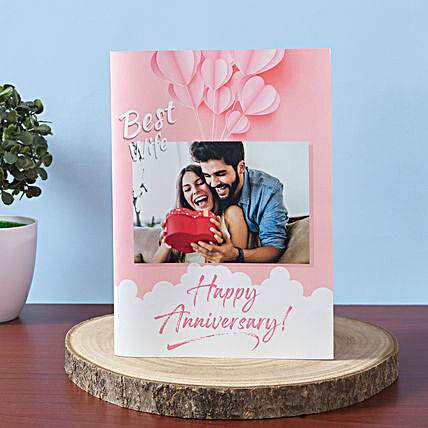 Personalised Happy Anniversary Dear Wife Greeting Card:Greeting Cards