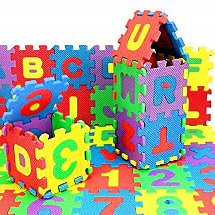 Educational Alphabets & Numbers Blocks Mat