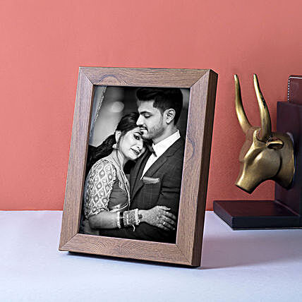 Personalised Brown Photo Frame:Gifts for 25Th Anniversary