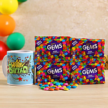 Happy Birthday Mug & Gems:Candies