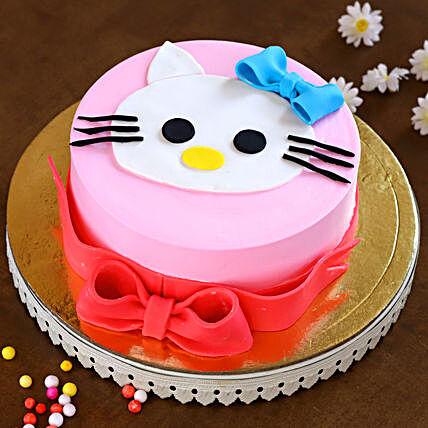 Hello Kitty Chocolate Cake:Fondant Cakes
