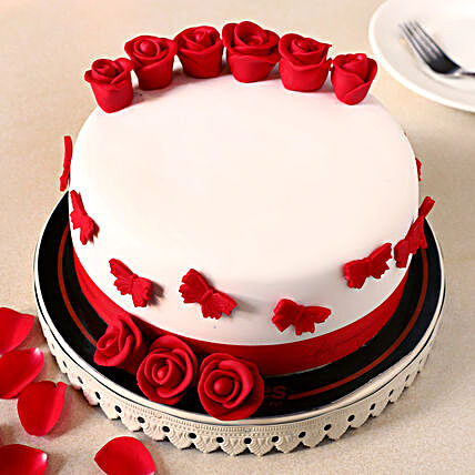 Red Roses Designer Truffle Cake