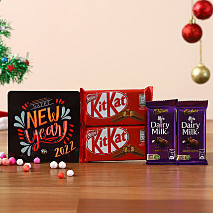 New Year Chocolates & Table Top for Him:New Year Chocolates