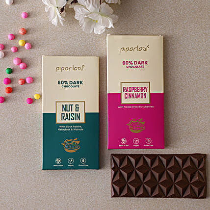 Raspberry Cinnamon N Nut N Raisin Dark Chocolate Bars:Gifts to Belgaum