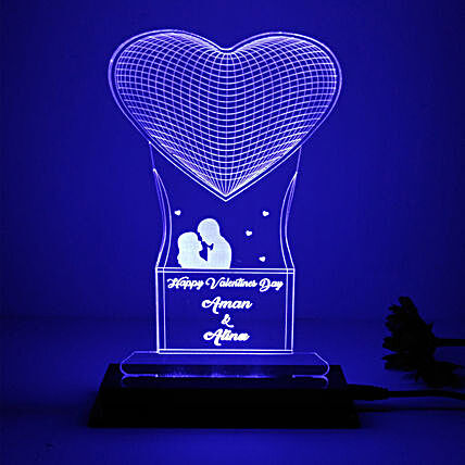 Personalised Heart Hot Air Balloon LED Lamp