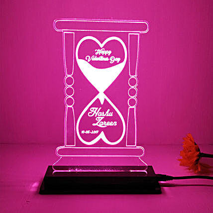 Personalised Love Hour LED Lamp:Personalised Lamp