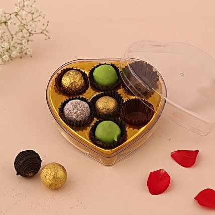 Truffles N Pralines HeartShaped Box:Gifts Delivery In MG Road