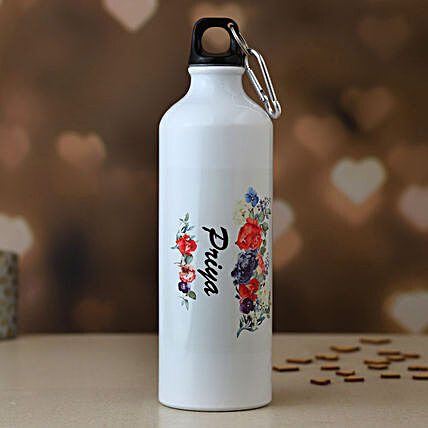 Personalised Happy Valentines Day White Bottle