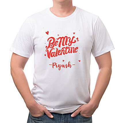 Personalised Be My Valentine White T Shirt