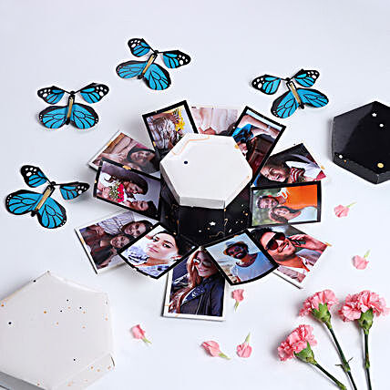 Customized Photo Explosion Box With Cute Teddy 