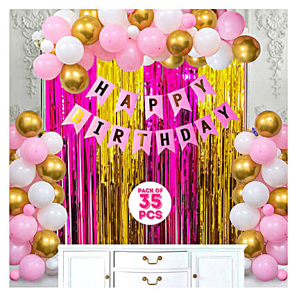 Black Birthday Party Decorations Set with Happy Birthday Balloons Bann – If  you say i do