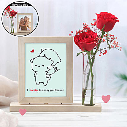 Personalised Rotating Photo Frame With Red Roses-picture-37