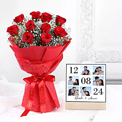 Love Infused Rose Bouquet N Personalised Couple Frame-picture-26