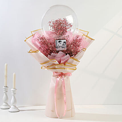 Peachy Gypsophila Balloon Bouquet-image-18