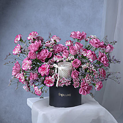 Rose Enchantment With Candle Gift Box