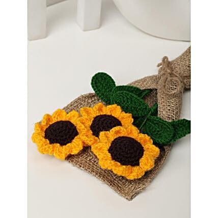 Stunning Sunflowers Crochet Flower Bunch-picture-36