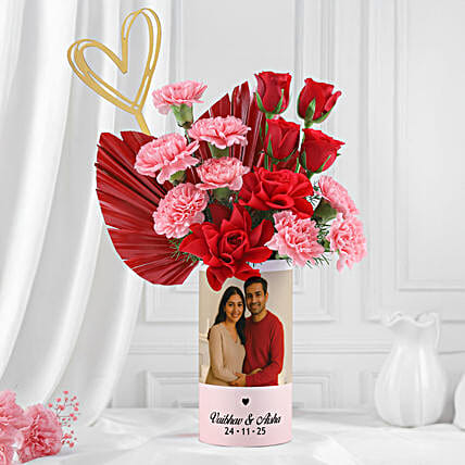 Blooming Heart Anniversary Vase Gift