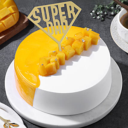 Super Dad Mango Cream Cake for Fathers Day Half kg-picture-12