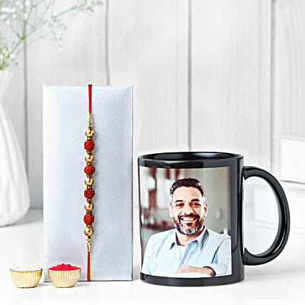 Rakhi Rakshabandhan Gift Mug - "Veerji Is Great" Punjabi Brother Birthday Coffee Mug, 11 Oz Black Ceramic