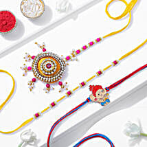 Rakshabandhan Gift Set TIED RIBBONS Rakhi For Brother With Card & Roli - Complete Raksha Bandhan Gift Set Rakhi For Brother With Gift Set