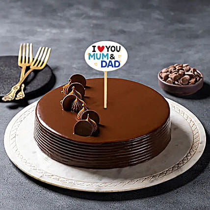 Love You Mum Dad Truffle Cake-picture-11