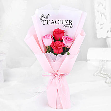 Best Teacher Ever Mixed Rose Bouquet-picture-30