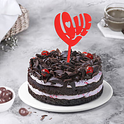 Black Forest Cake With Heart Shaped Topper 500Gm-picture-29