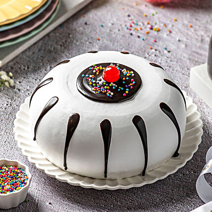 Black Forest Designer Cake Eggless Half Kg-picture-41