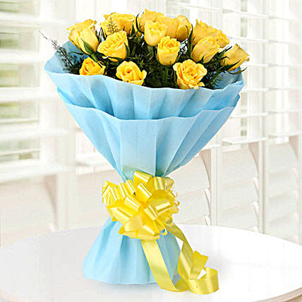Bright 20 Yellow Roses Bouquet-picture-33
