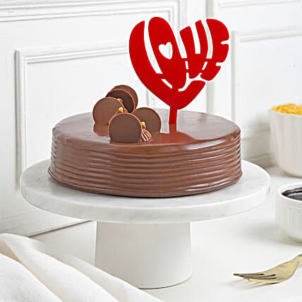 Chocolate Truffle Cake With Heart Topper 500Gm-picture-11