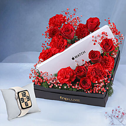 Crimson Crescendo N Apple Watch Starlight