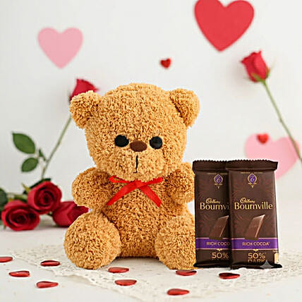 Cute Teddy With Bournville Dark Chocolate-picture-10