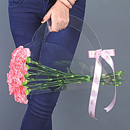Elegant Carnations in a Unique Satchel-picture-20
