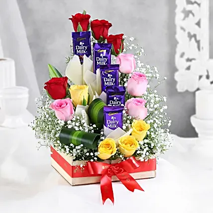 Chocolates and Flower Bouquets Flowers with Chocolates Online FNP