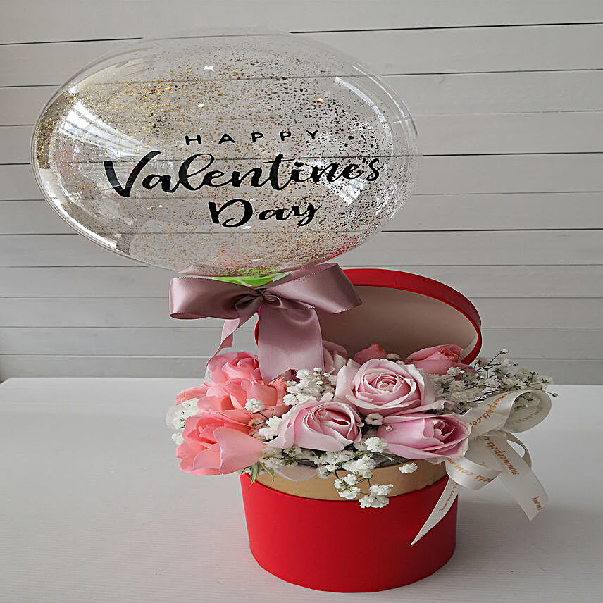 Soothing Valentine Flowers Box