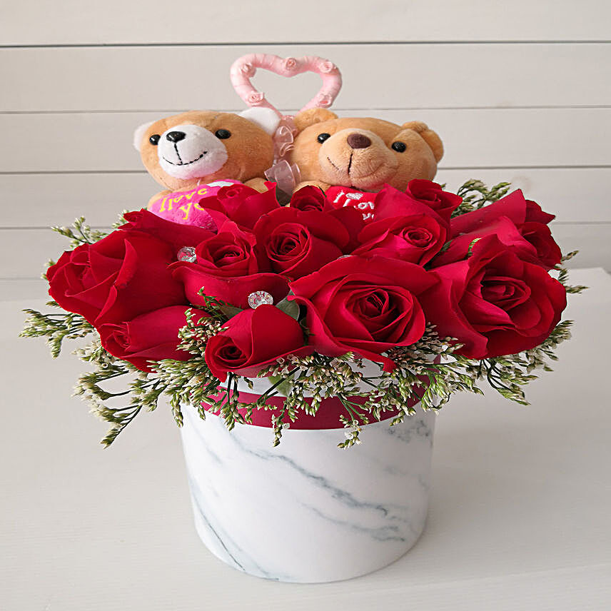 Celebrate Love Cute Valentine Box:Rose Delivery in Malaysia