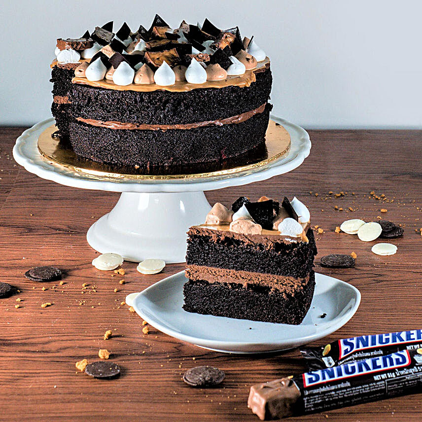 Mouth Watering Snickers Chocolate Cake:Father's Day Gift Delivery in Malaysia
