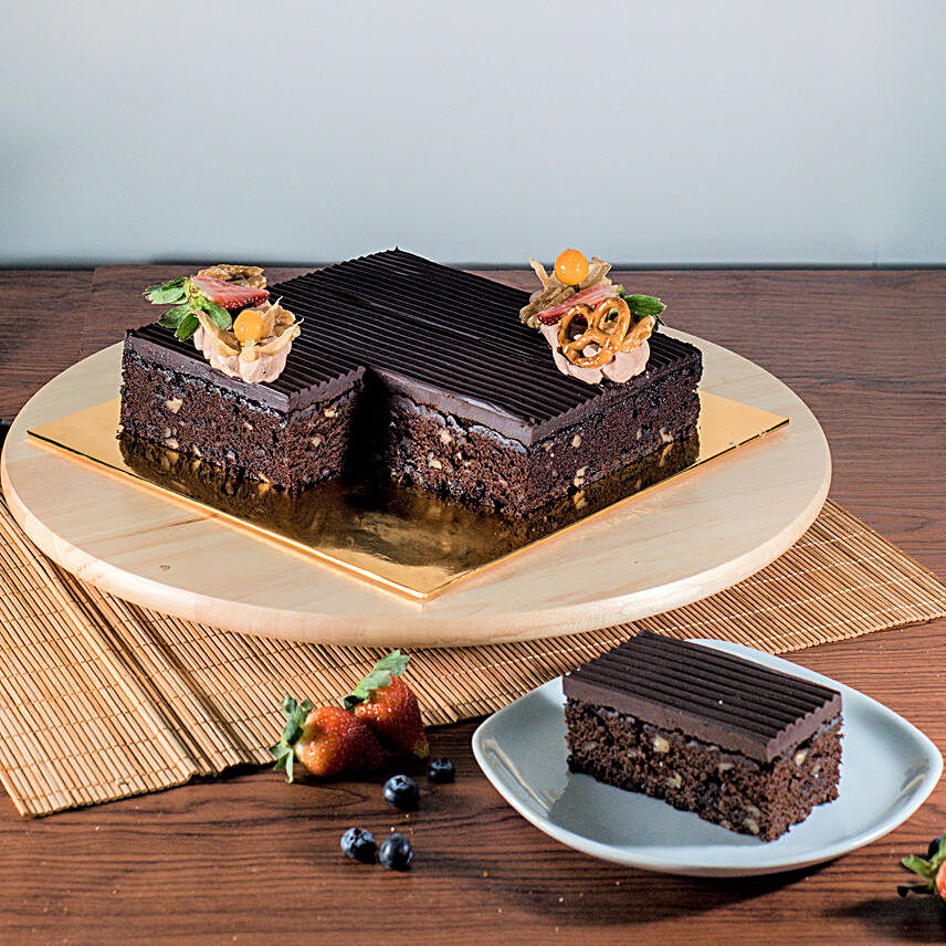 Tempting Chocolate Brownie Cake:Same Day Gift Delivery in Malaysia