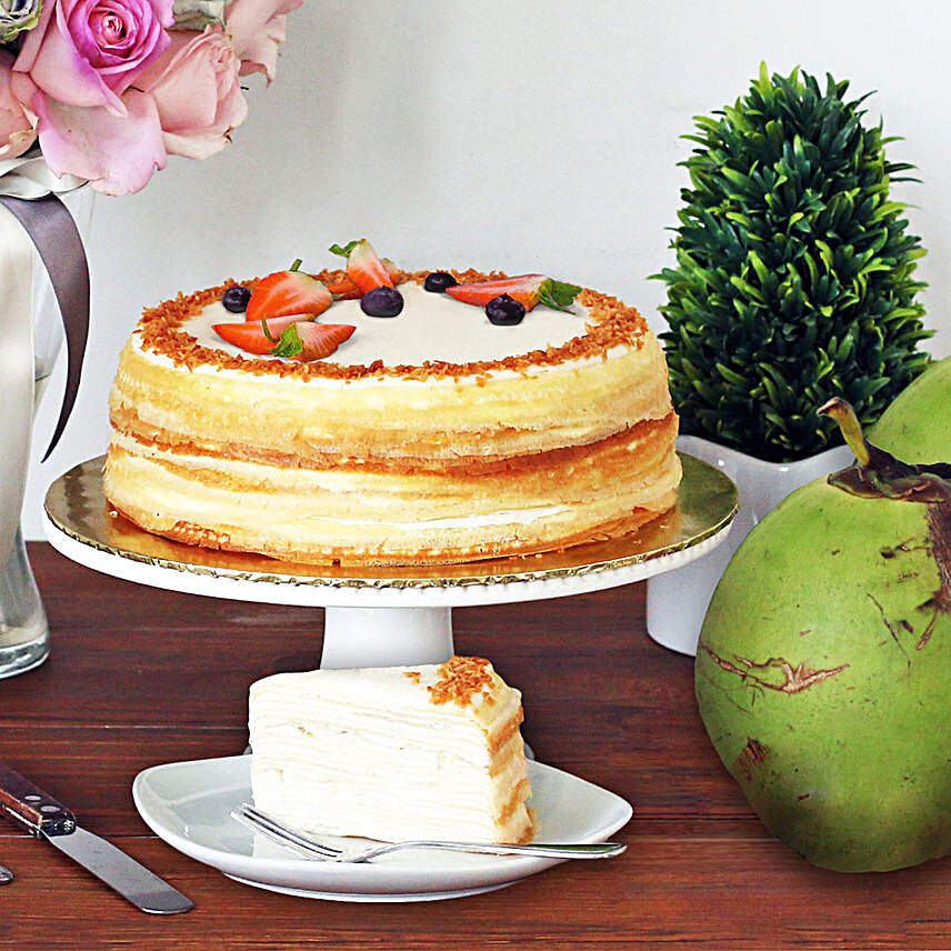 Tempting Coconut Crepe Cake:Cake Delivery in Malaysia