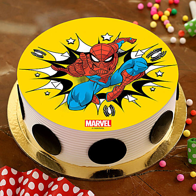 Boom Spiderman Pineapple Photo Cake malaysia Gift Boom Spiderman