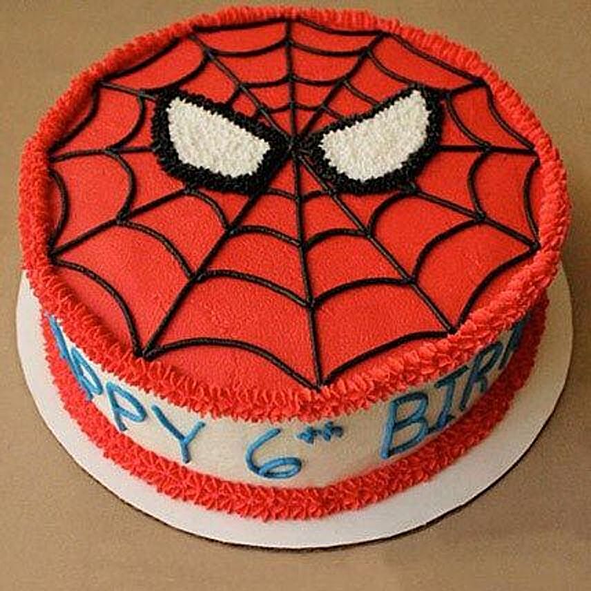 Creamy Spiderman Treat Cake