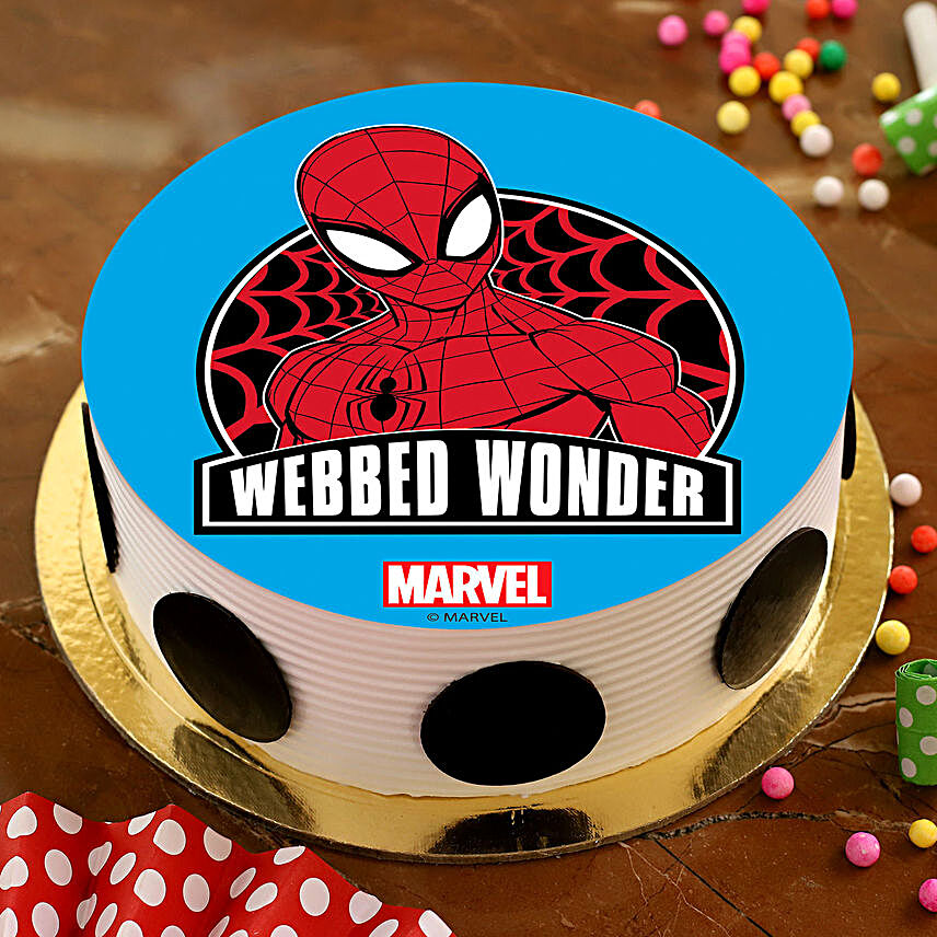 Marvel Spiderman Pineapple Photo Cake:Order Cake in Malaysia