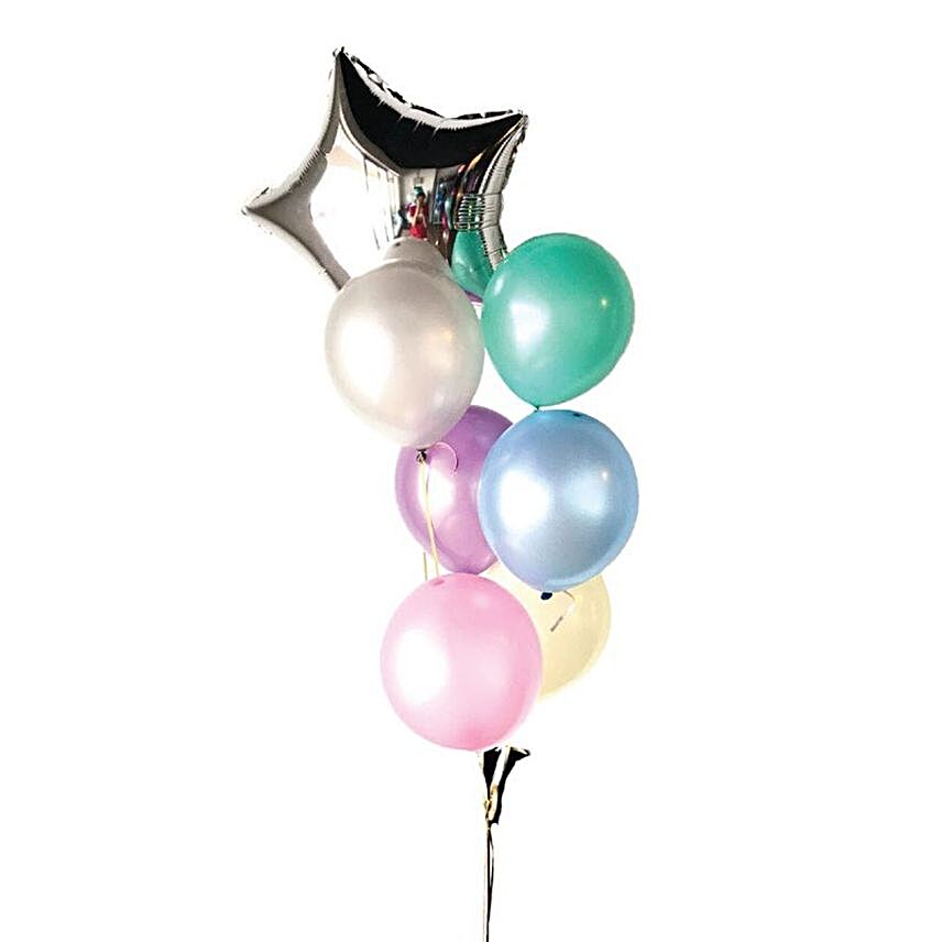 Personalised Foil Star Balloon And Mixed Latex Balloons:Personalised Gifts to Malaysia