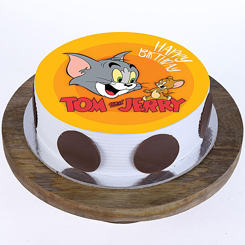 Tom And Jerry Photo Cake