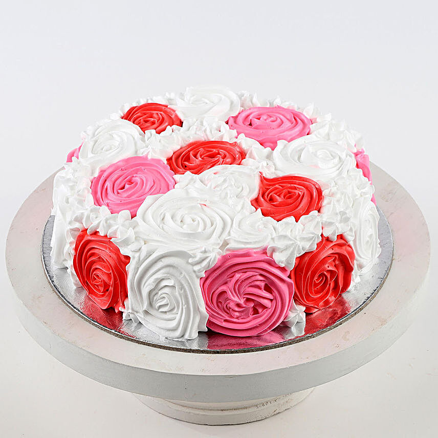 Yummy Colourful Rose Cake