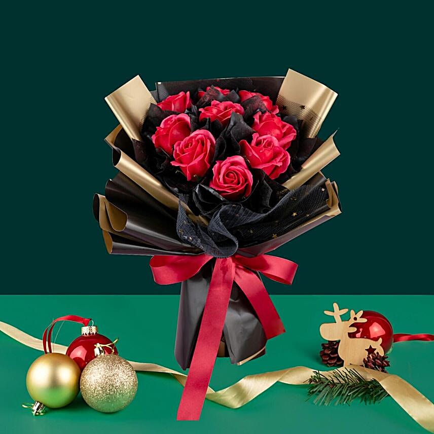 Blissful Red Roses Bouquet