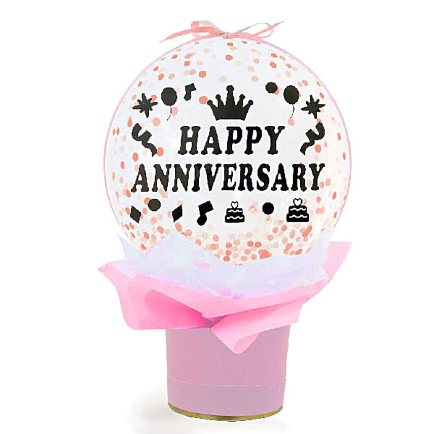 Anniversary Wishes Confetti Balloon Box