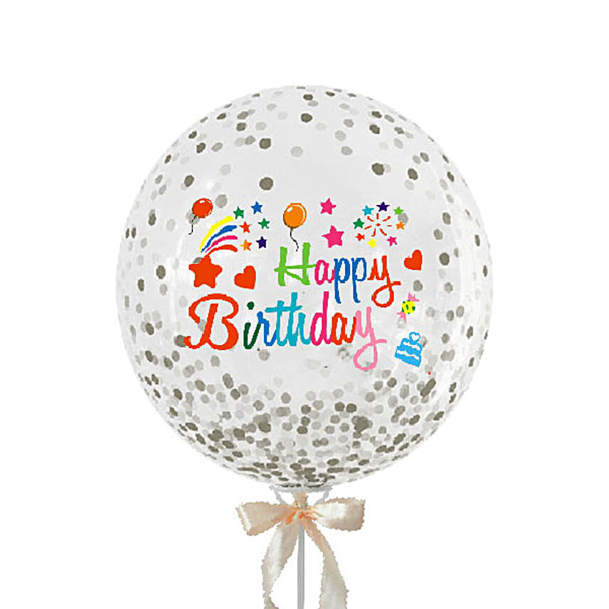 Birthday Big Glittery Confetti Balloon:Gifts to Johor Bahru